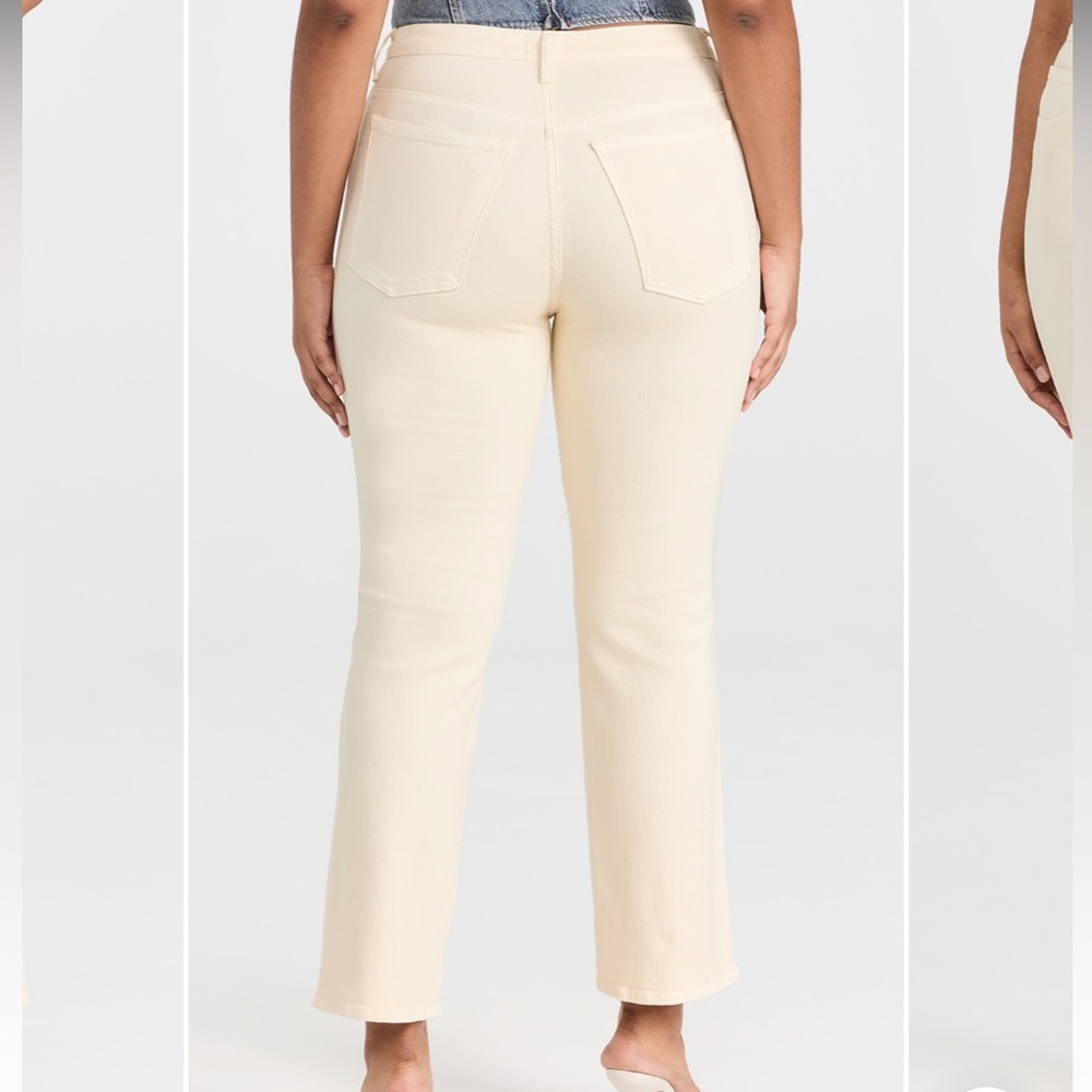 Khaite Cream Straight-Leg ankle slight flare Jeans - Picture 4 of 8